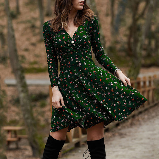 long sleeve floral dress