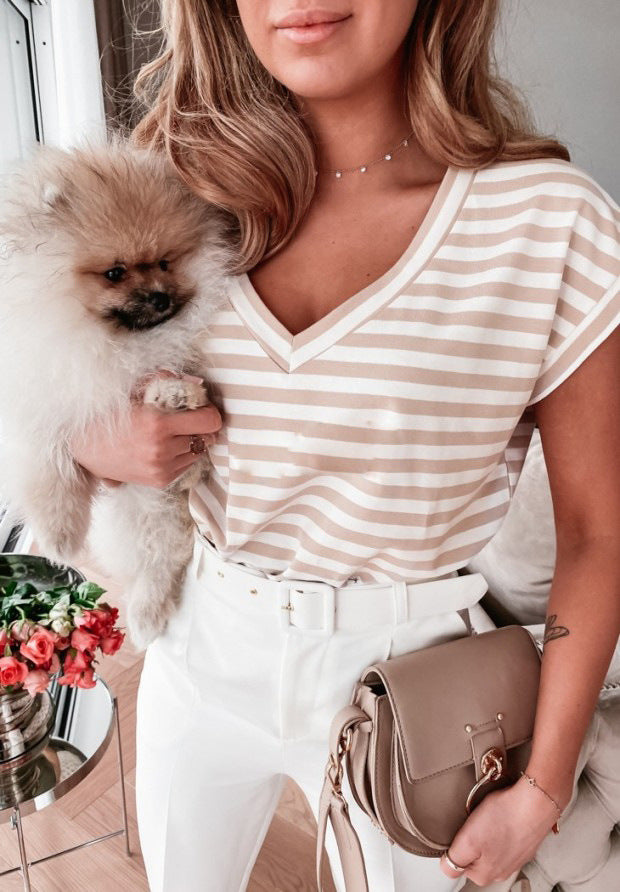 summer fashion women's striped t-shirts