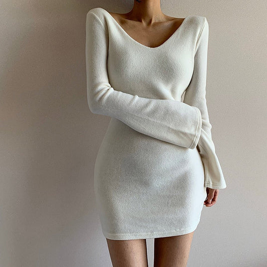 2022 autumn plus size sexy women 's dress