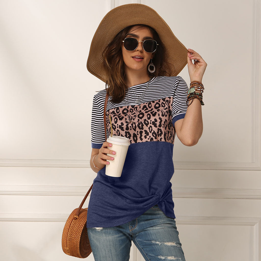 fashion women casual short sleeve summer t-shirt