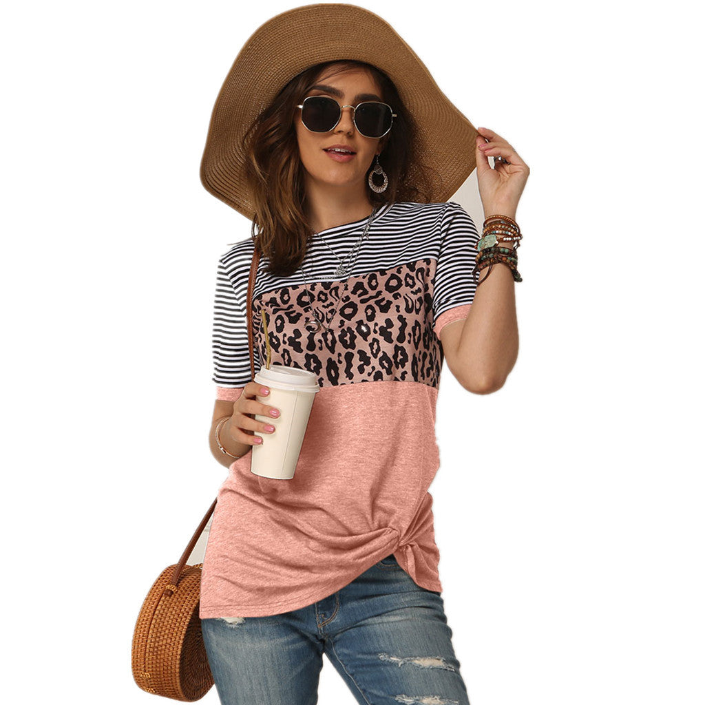 fashion women casual short sleeve summer t-shirt