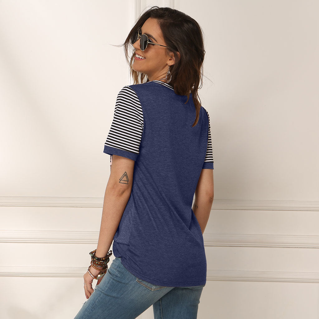 fashion women casual short sleeve summer t-shirt