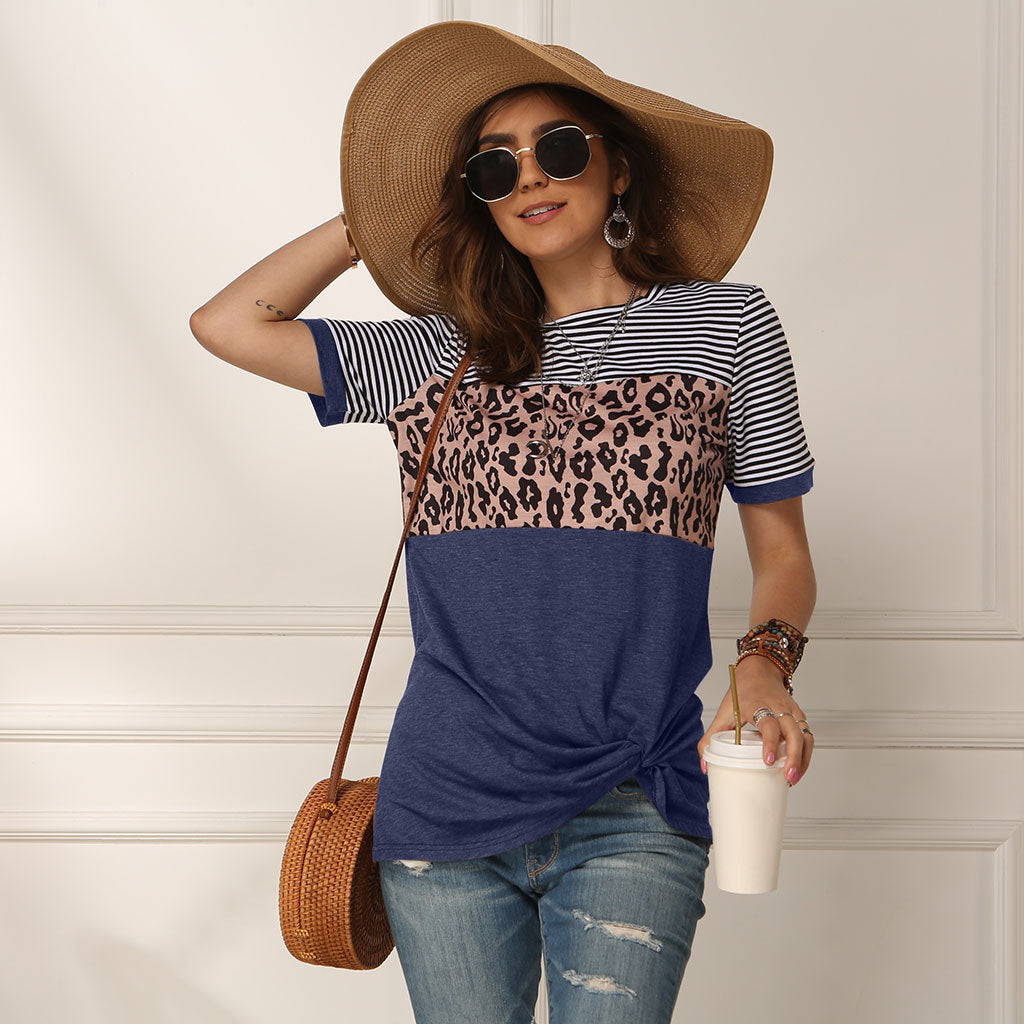 fashion women casual short sleeve summer t-shirt