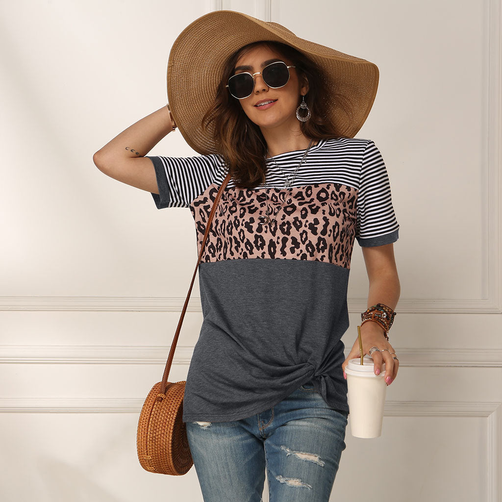 fashion women casual short sleeve summer t-shirt