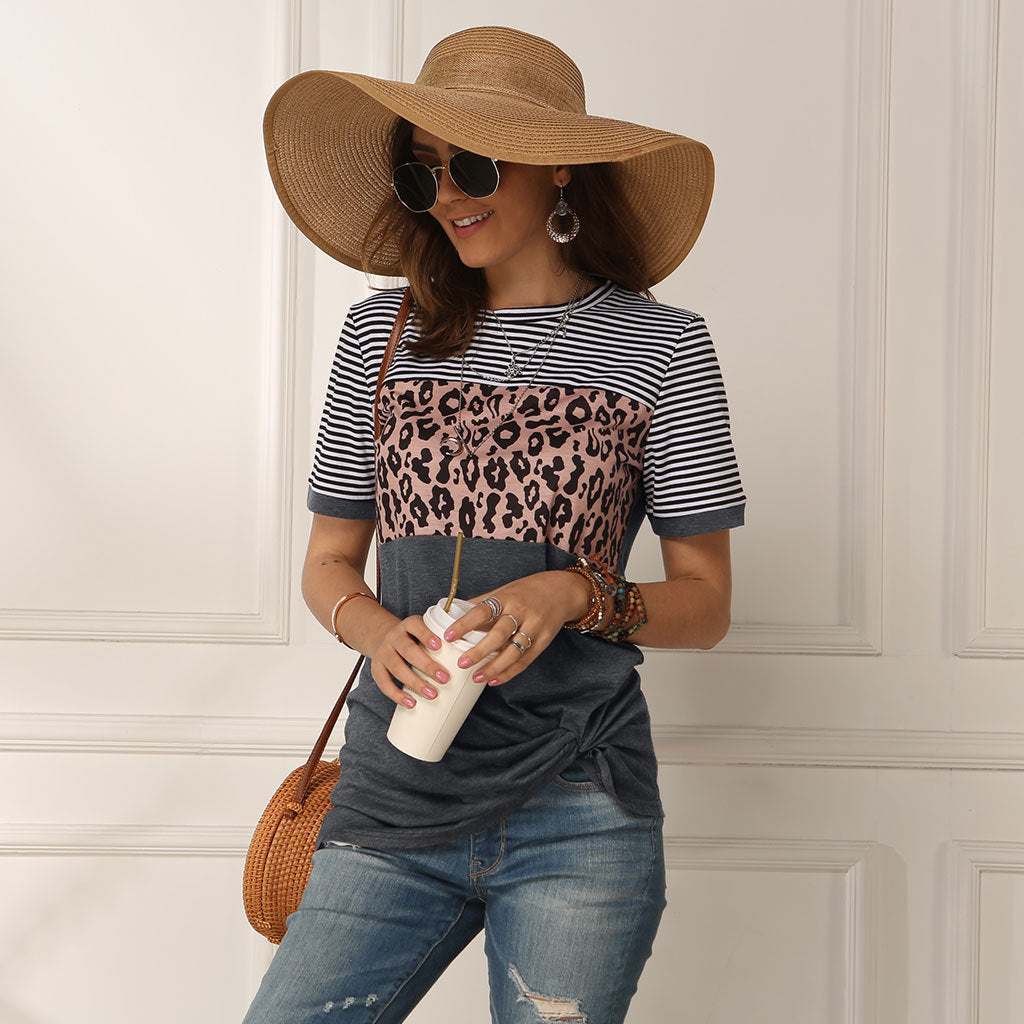 fashion women casual short sleeve summer t-shirt