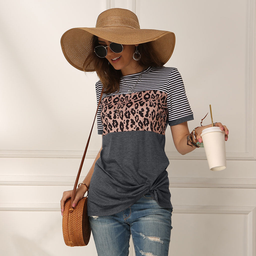 fashion women casual short sleeve summer t-shirt