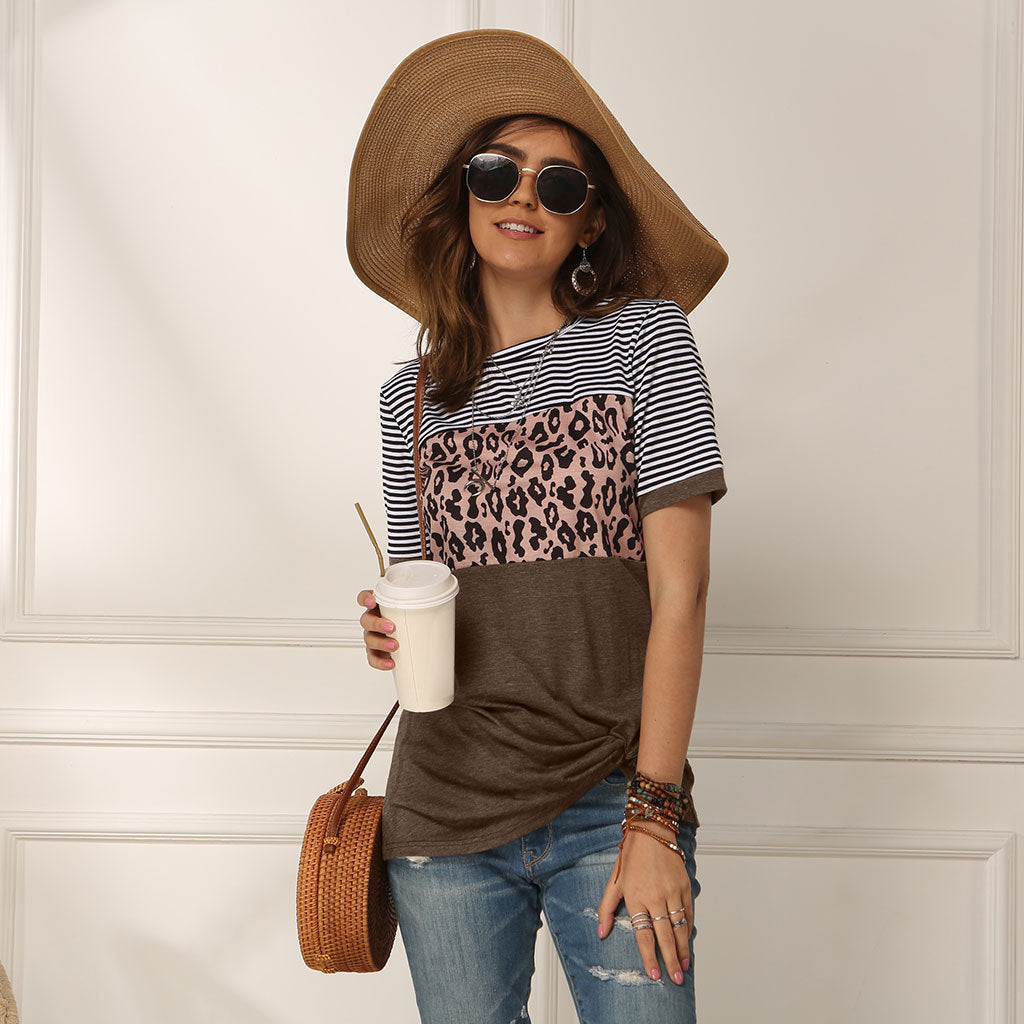 fashion women casual short sleeve summer t-shirt