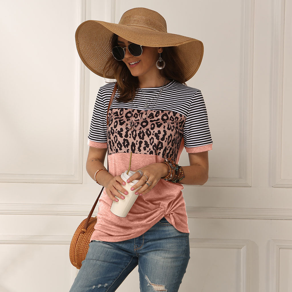 fashion women casual short sleeve summer t-shirt