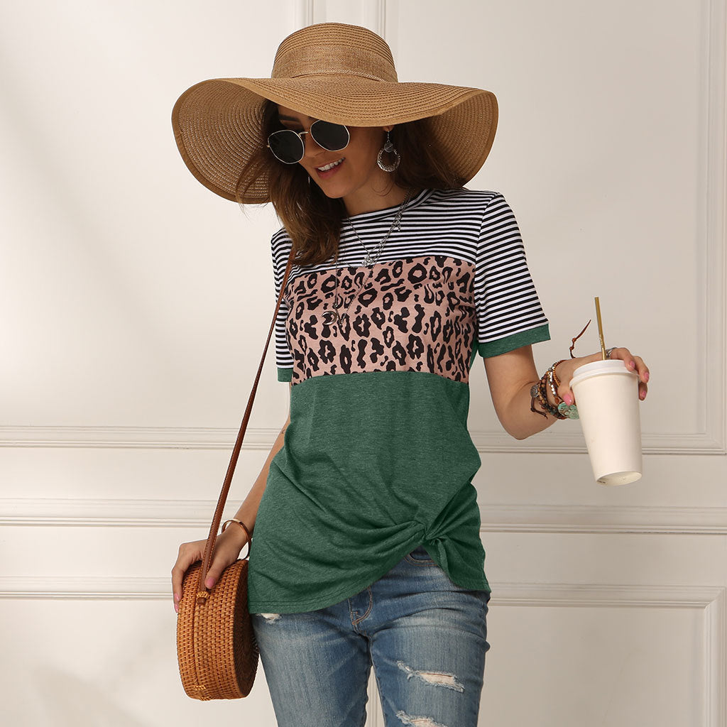 fashion women casual short sleeve summer t-shirt