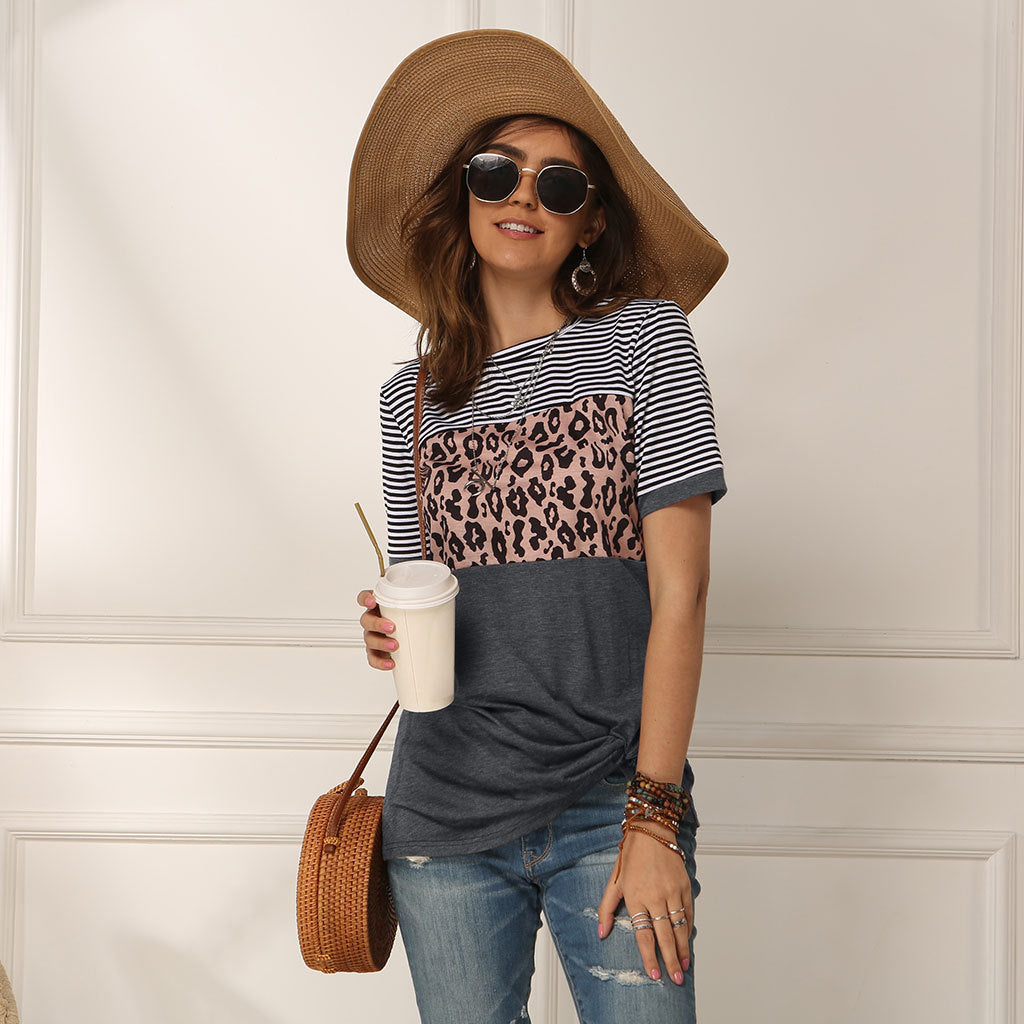 fashion women casual short sleeve summer t-shirt