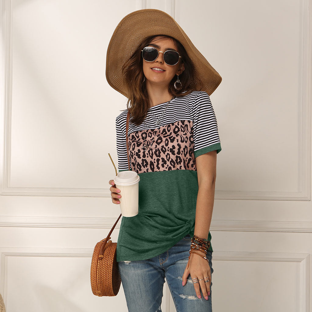 fashion women casual short sleeve summer t-shirt