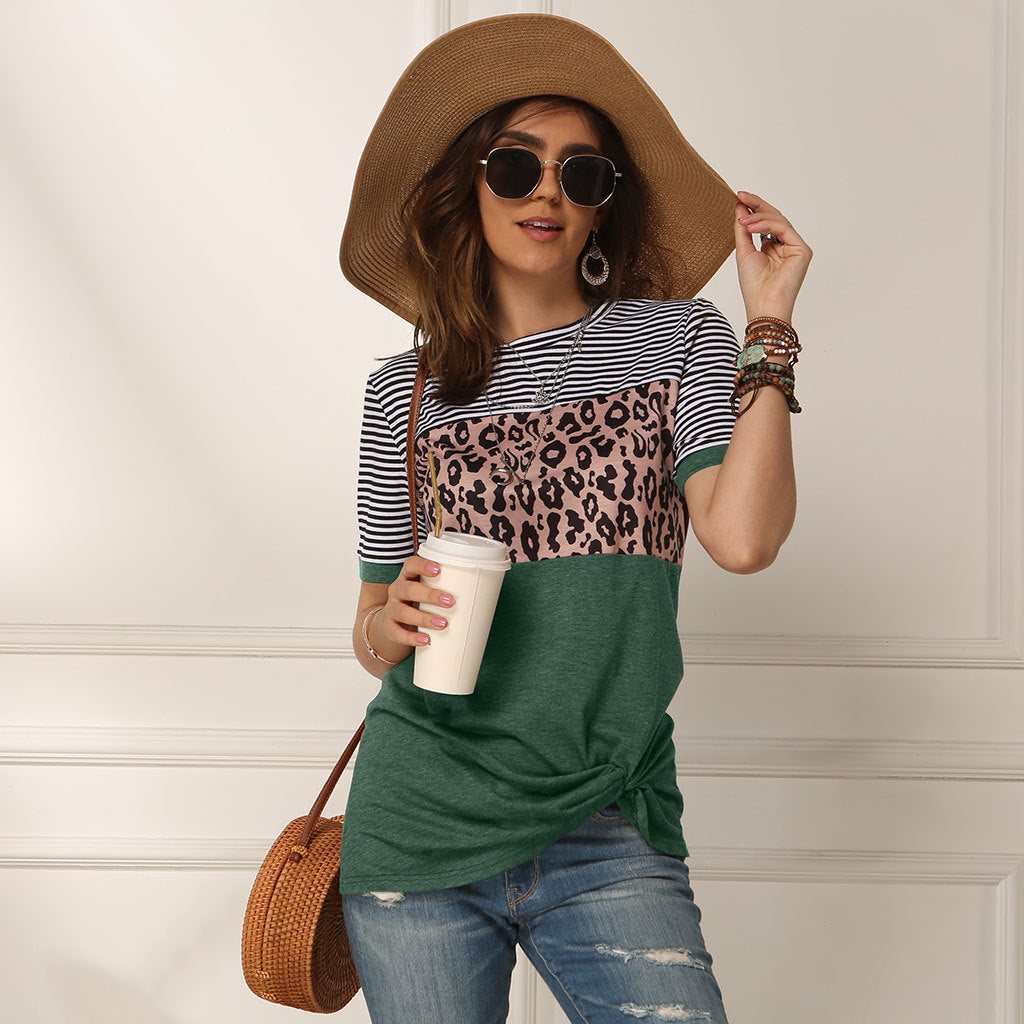 fashion women casual short sleeve summer t-shirt