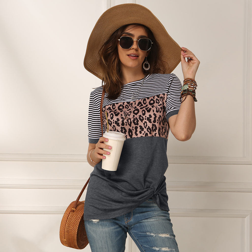 fashion women casual short sleeve summer t-shirt