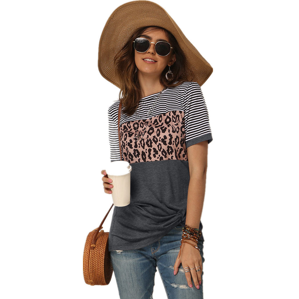 fashion women casual short sleeve summer t-shirt