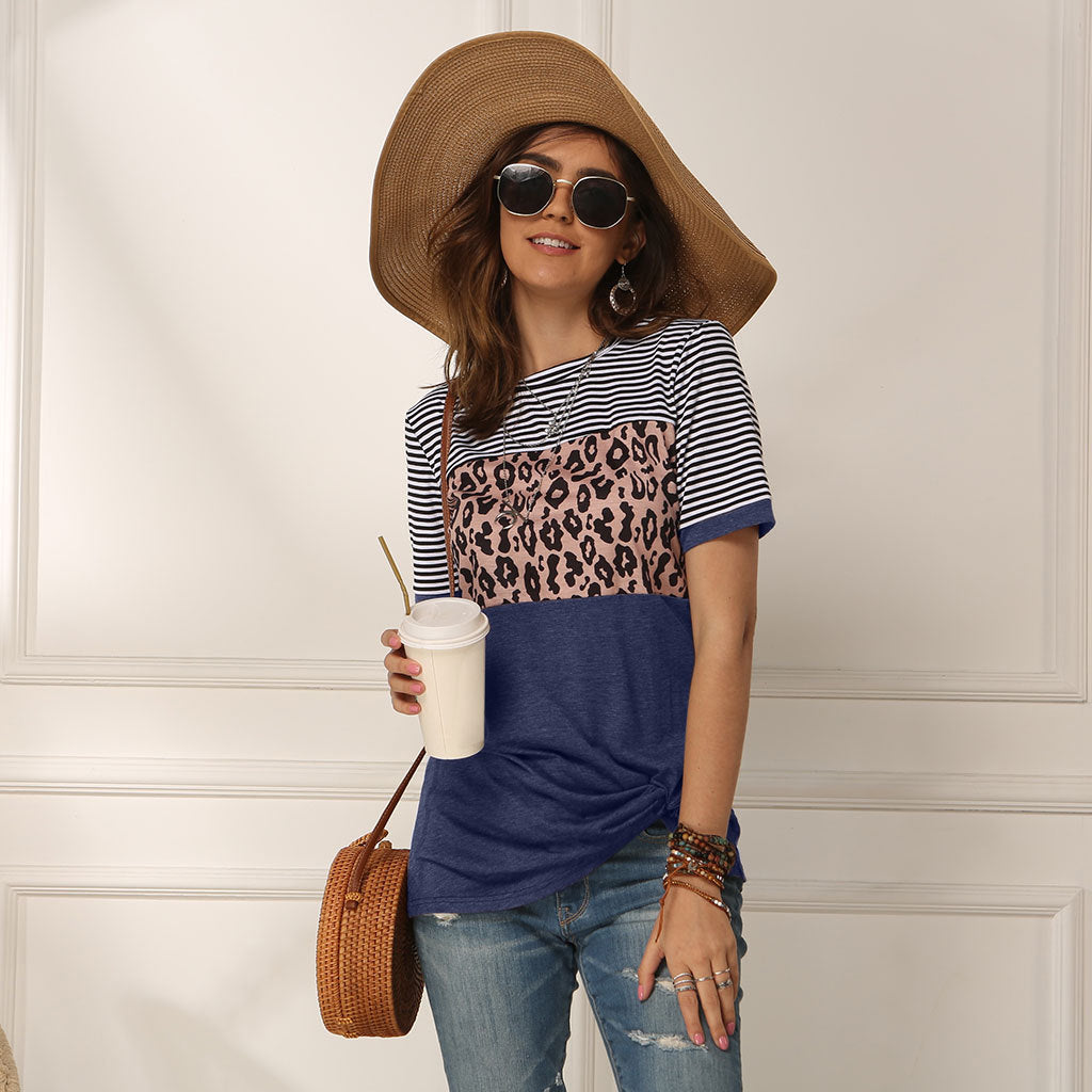 fashion women casual short sleeve summer t-shirt