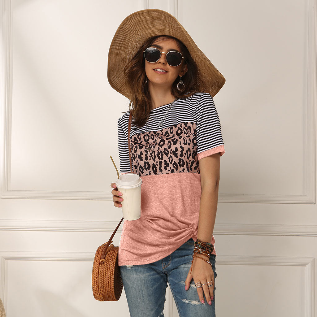 fashion women casual short sleeve summer t-shirt