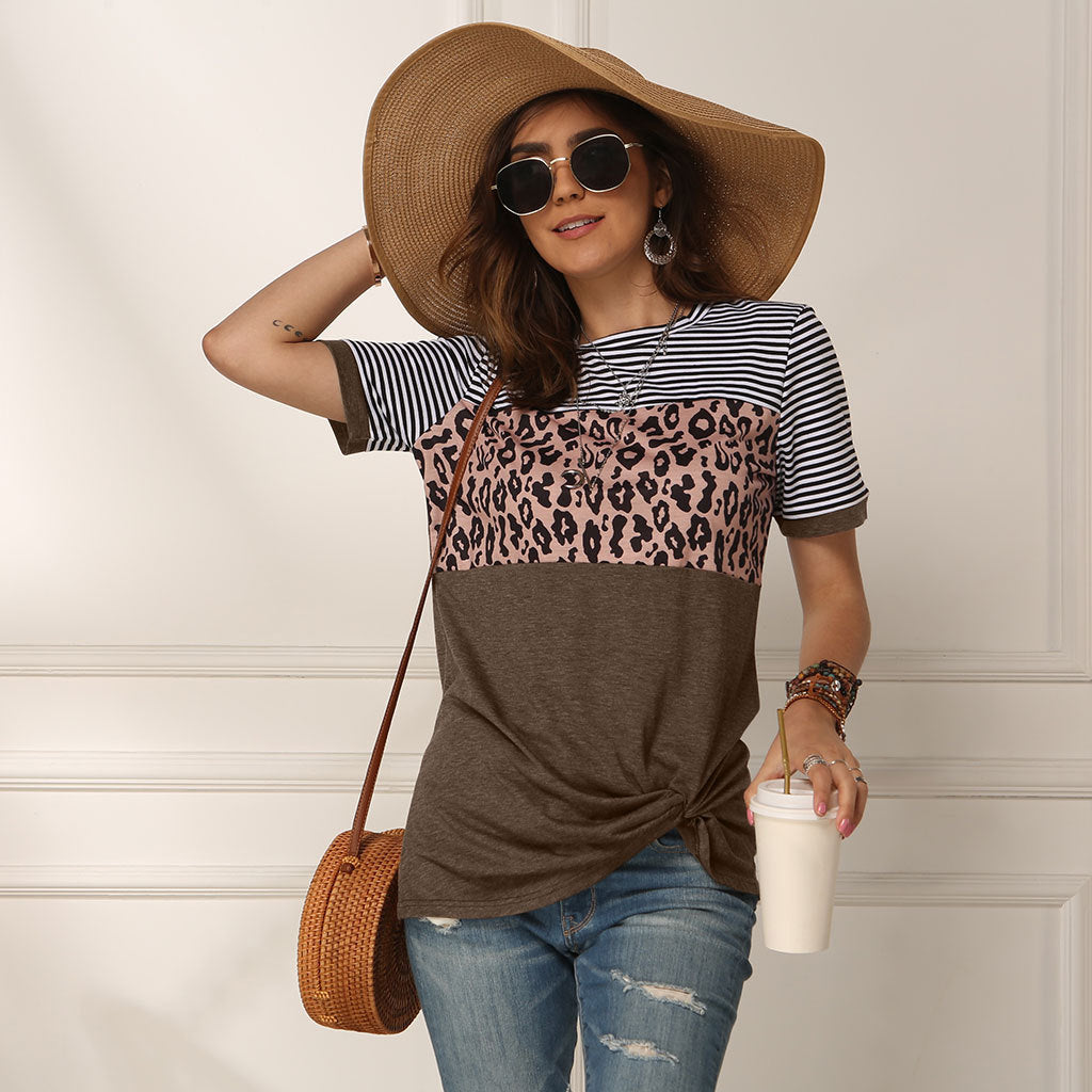 fashion women casual short sleeve summer t-shirt