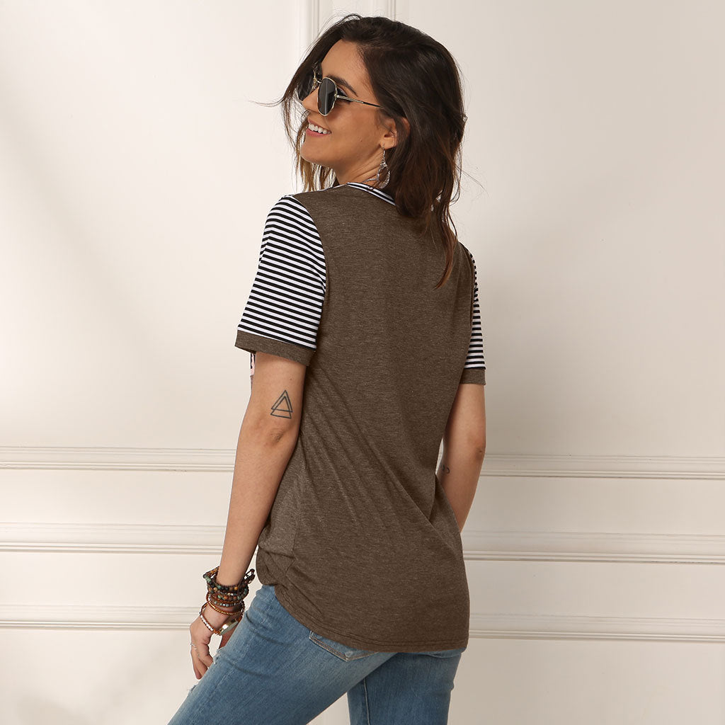 fashion women casual short sleeve summer t-shirt