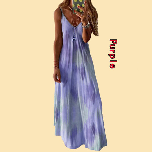 casual sexy tie dye elegant harajuku women dress