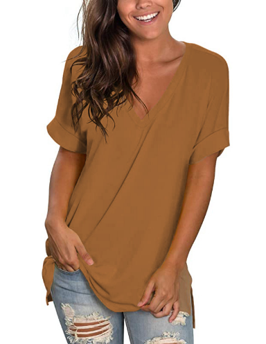 summer casual short sleeve loose top