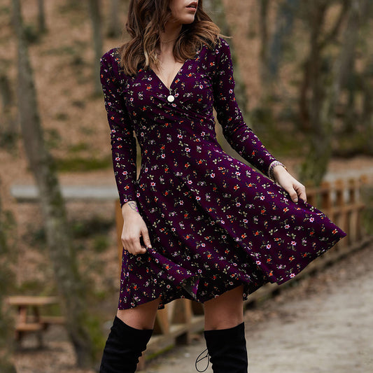 long sleeve floral dress