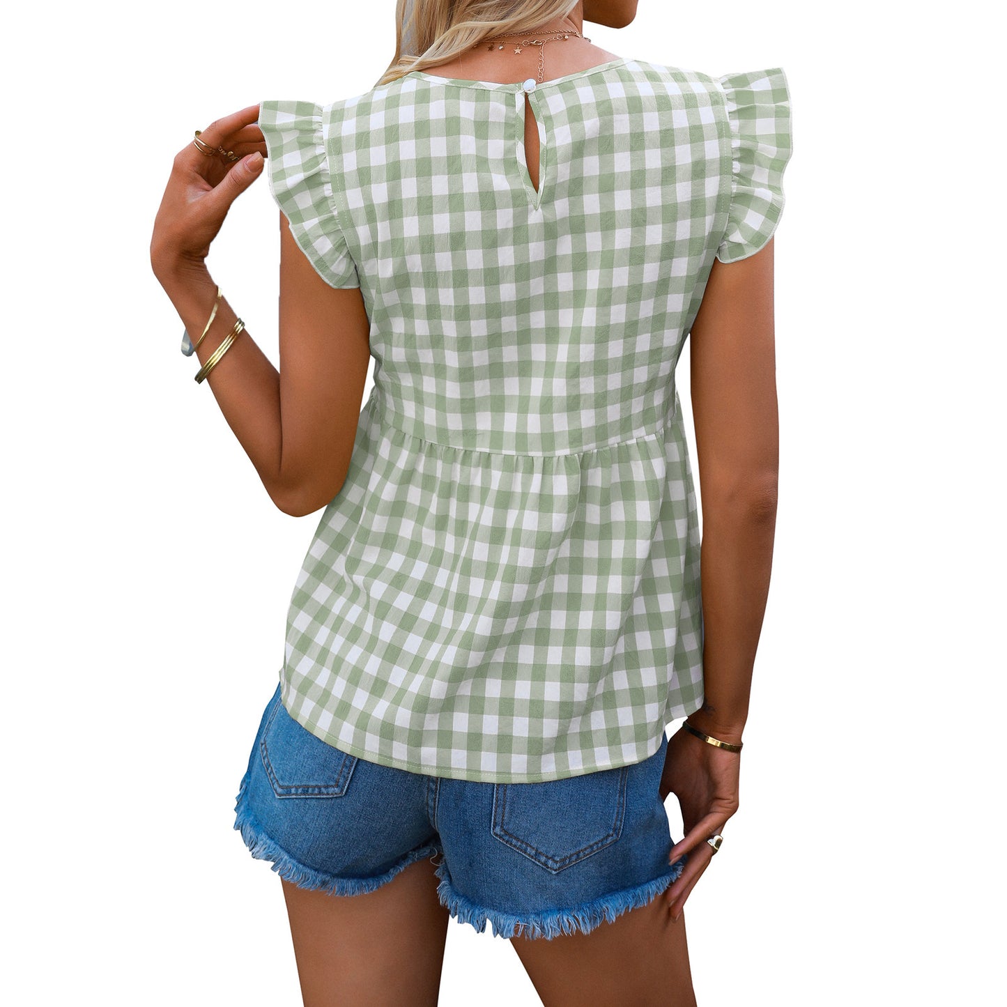2022 summer new fashion women cotton v-neck shirts