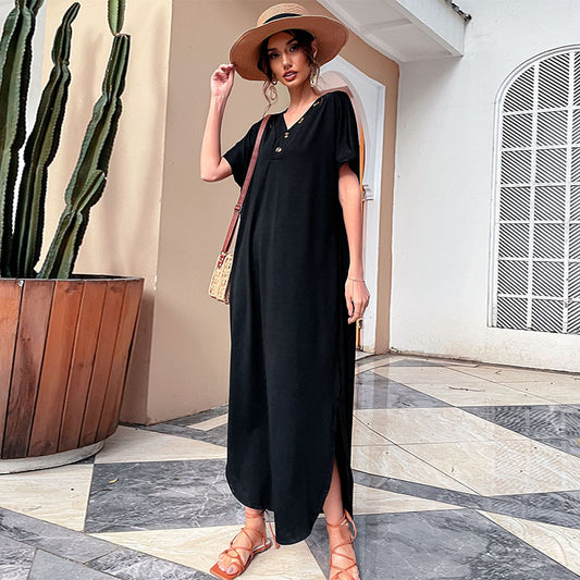 women spring summer style vintage dress