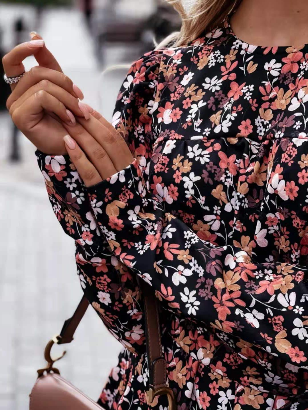 women flower print dress