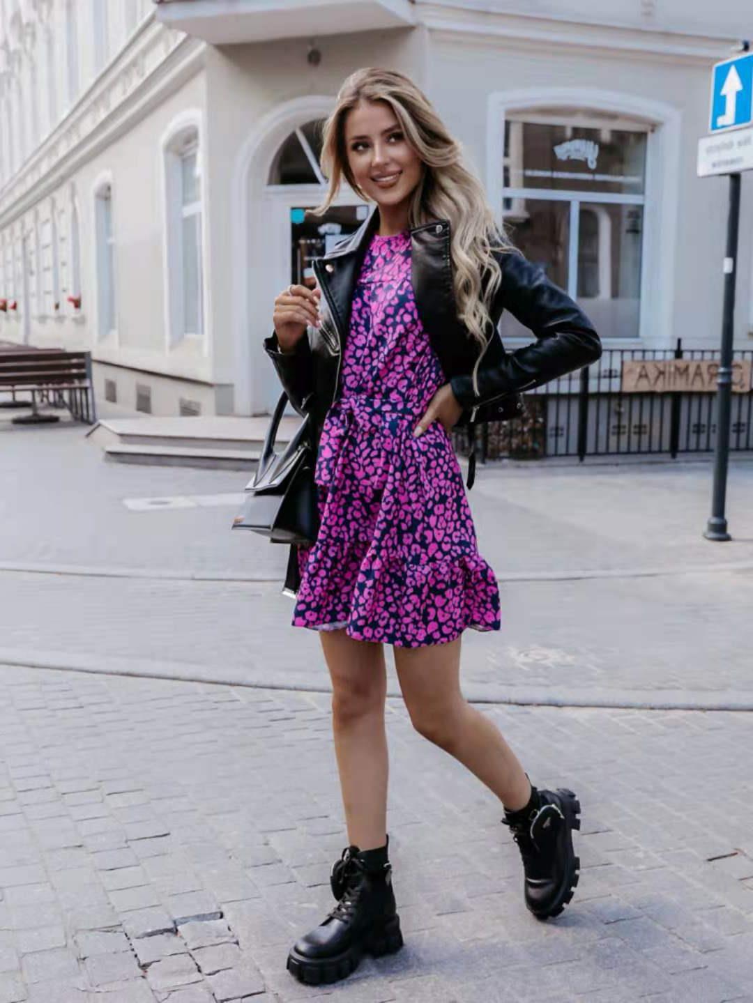 women flower print dress