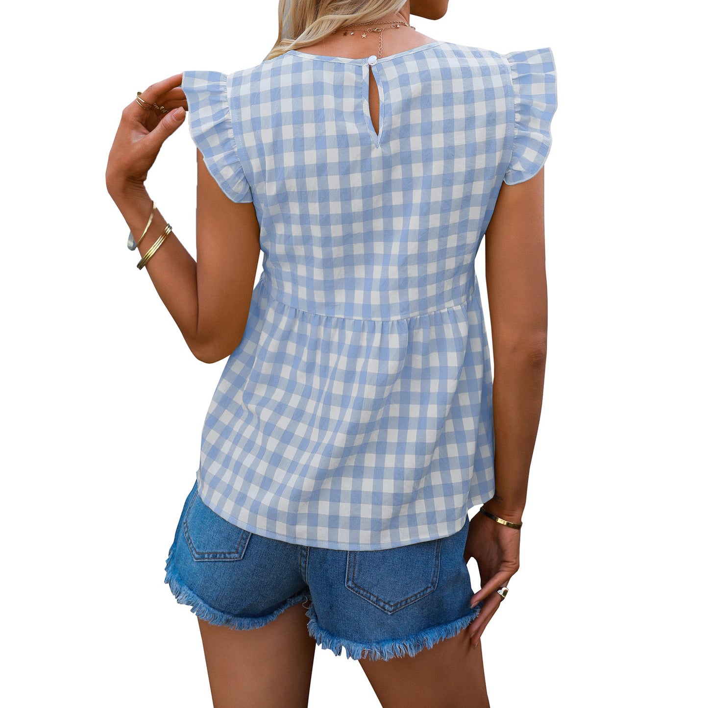 2022 summer new fashion women cotton v-neck shirts