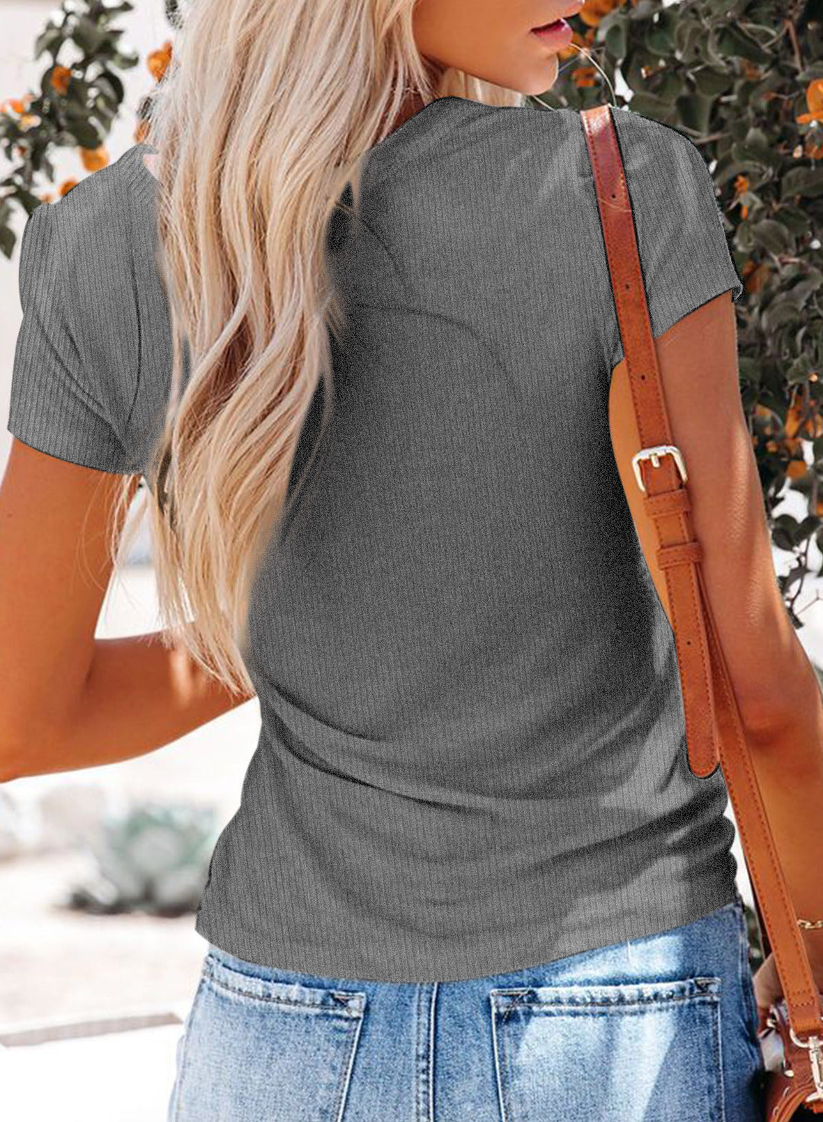 2022 new women fashion short sleeve buttons t-shirt