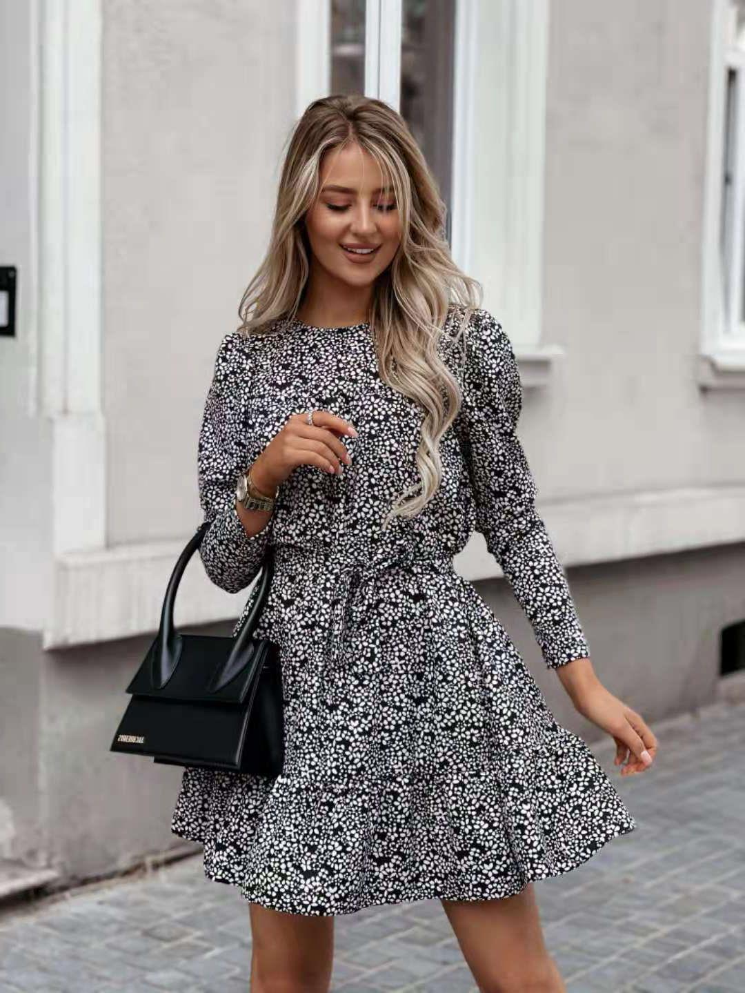 women flower print dress