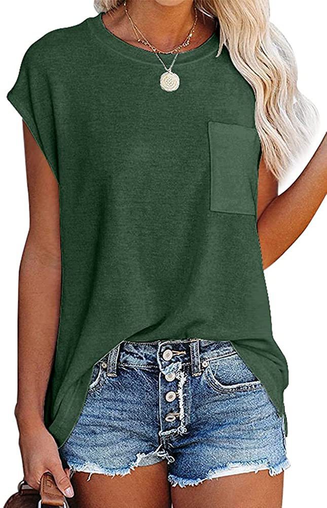 summer women solid pocket split raglan short