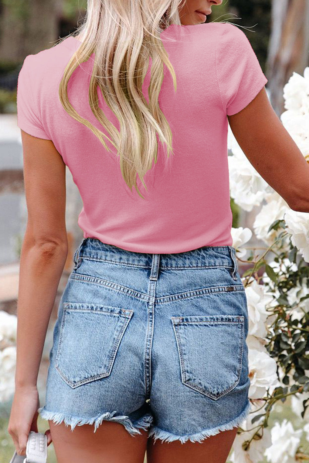 2022 new women fashion short sleeve buttons t-shirt