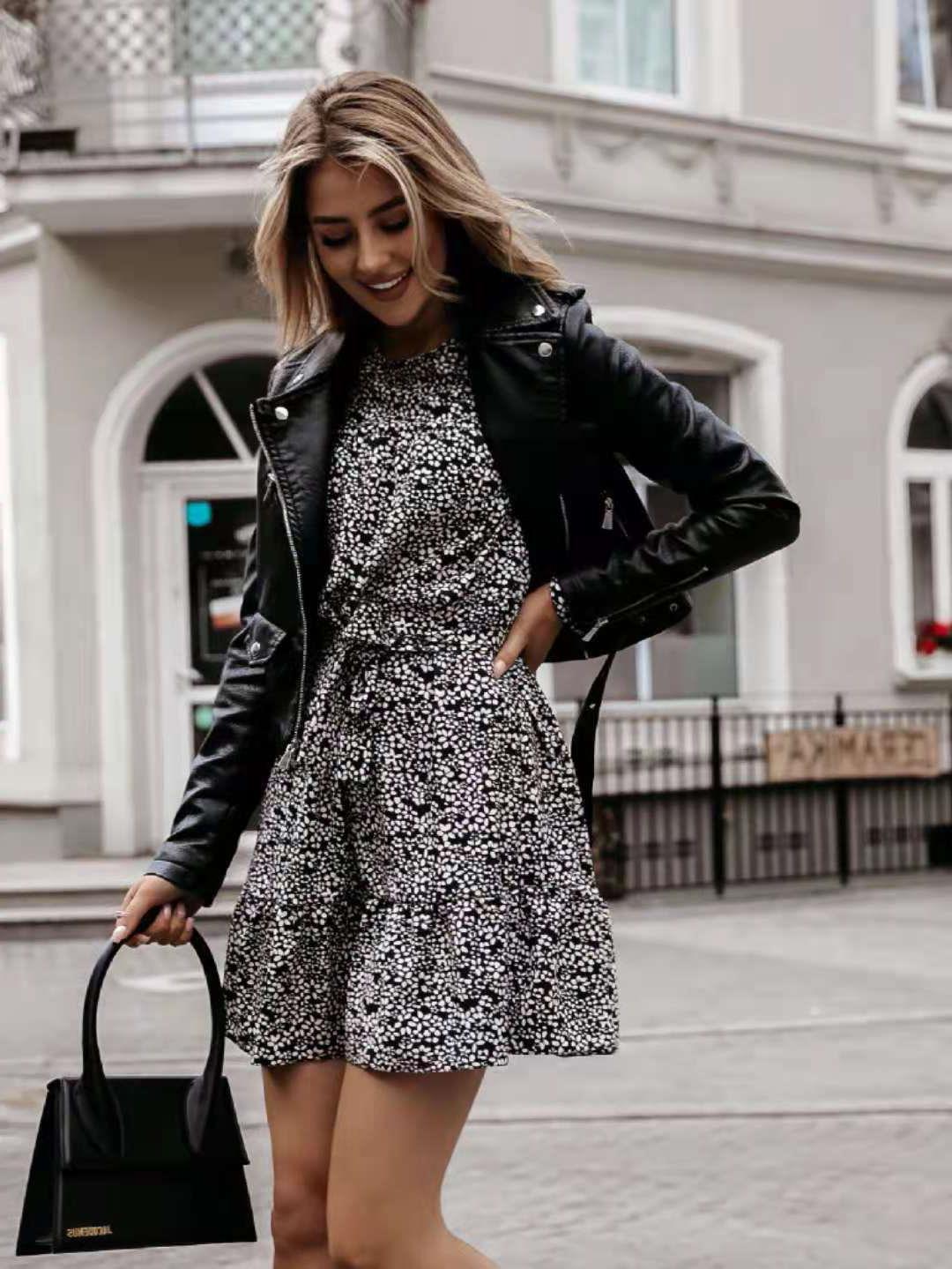 women flower print dress