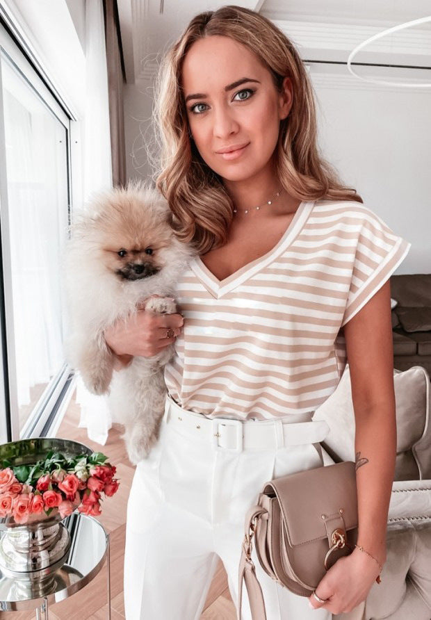 summer fashion women's striped t-shirts