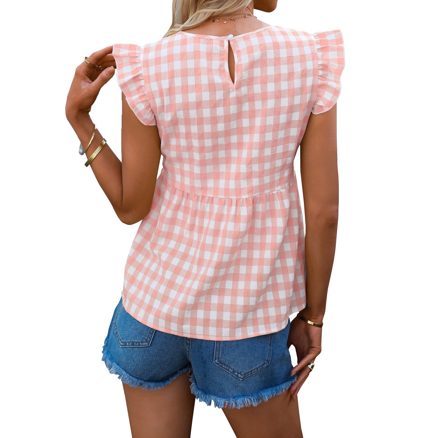 2022 summer new fashion women cotton v-neck shirts