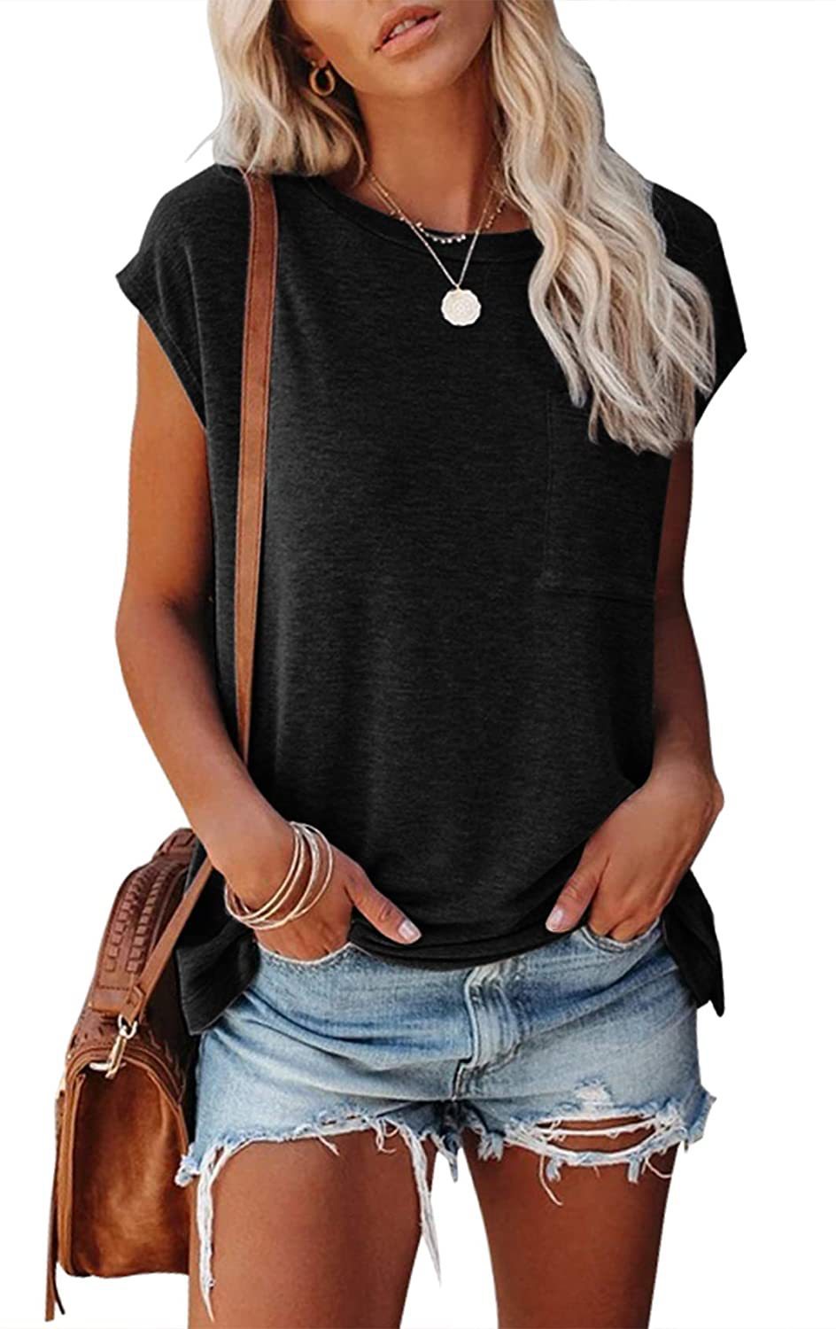 summer women solid pocket split raglan short