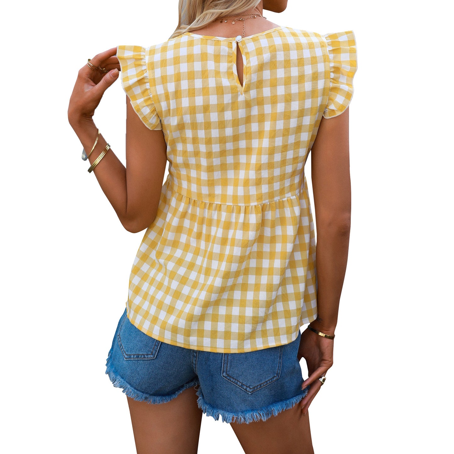 2022 summer new fashion women cotton v-neck shirts