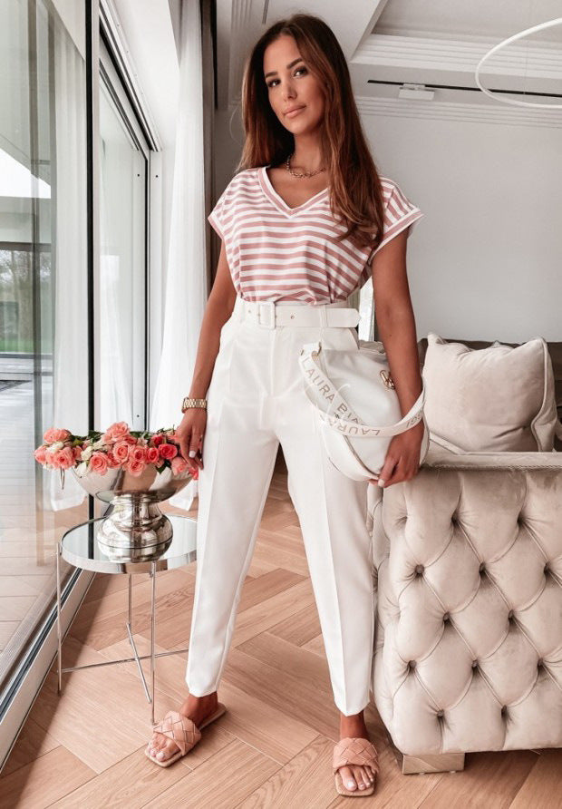 summer fashion women's striped t-shirts